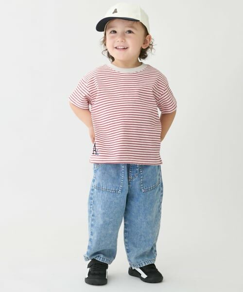 petit main / プティマイン Tシャツ | 【防汚】カラーボーダー半袖Tシャツ | 詳細2