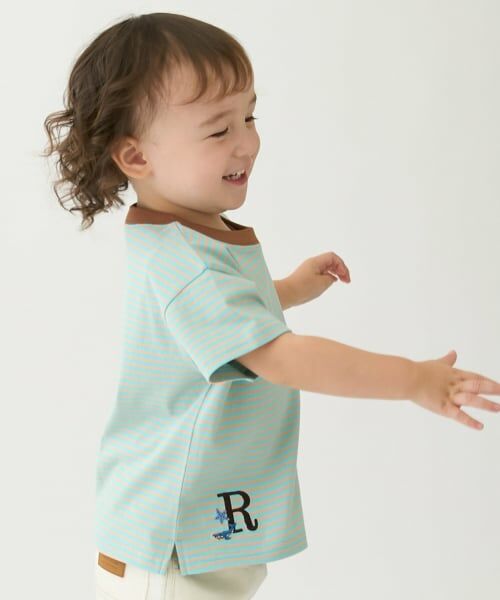 petit main / プティマイン Tシャツ | 【防汚】カラーボーダー半袖Tシャツ | 詳細3