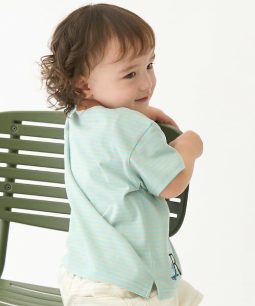 petit main / プティマイン Tシャツ | 【防汚】カラーボーダー半袖Tシャツ | 詳細4