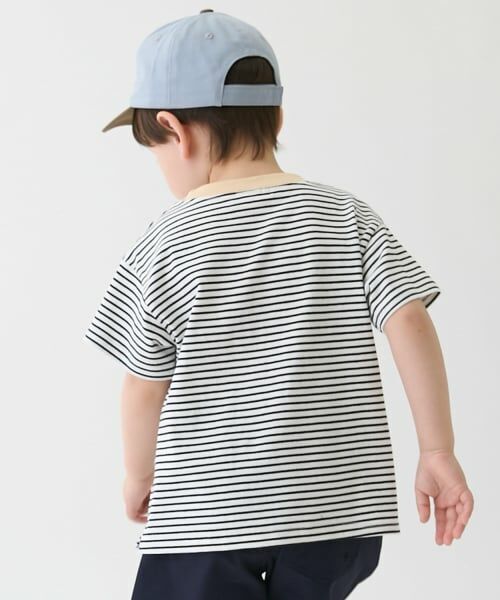 petit main / プティマイン Tシャツ | 【防汚】カラーボーダー半袖Tシャツ | 詳細6