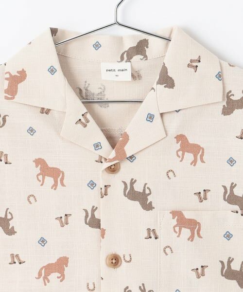 petit main / プティマイン シャツ・ブラウス | 【リンク】アソート柄開衿半袖シャツ | 詳細15