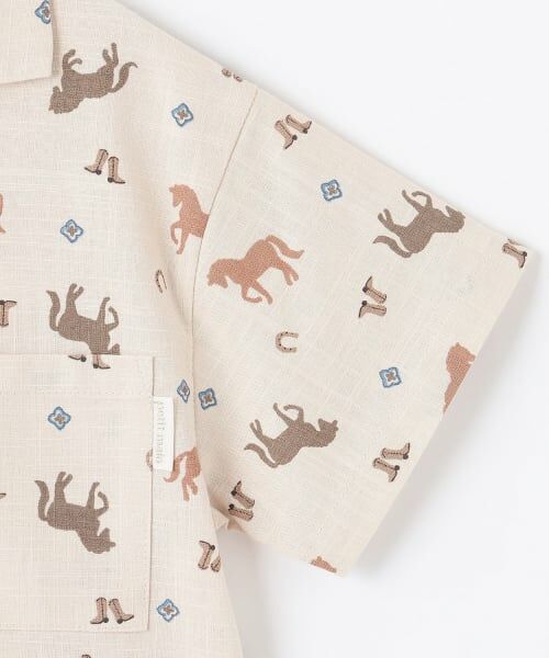 petit main / プティマイン シャツ・ブラウス | 【リンク】アソート柄開衿半袖シャツ | 詳細17