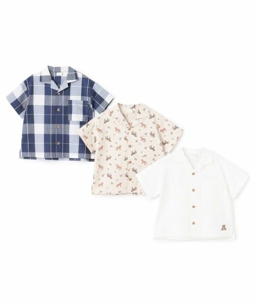 petit main / プティマイン シャツ・ブラウス | 【リンク】アソート柄開衿半袖シャツ | 詳細24