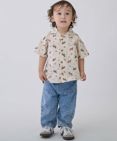 petit main / プティマイン シャツ・ブラウス | 【リンク】アソート柄開衿半袖シャツ | 詳細5