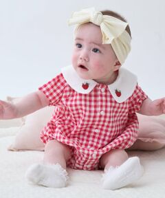 petit main / プティマイン ロンパース | フルーツ衿ロンパース