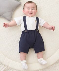petit main / プティマイン ベビー・キッズウエア | ポロシャツ＋サスつきパンツセット