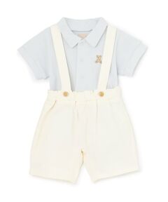 petit main / プティマイン ベビー・キッズウエア | ポロシャツ＋サスつきパンツセット