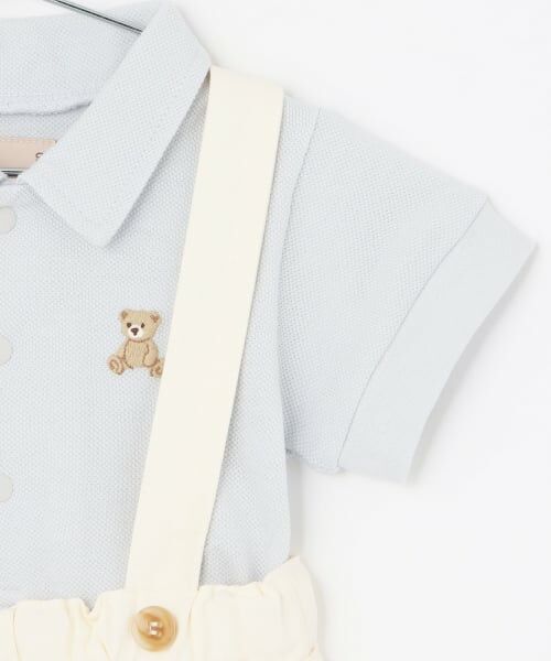 petit main / プティマイン ベビー・キッズウエア | ポロシャツ＋サスつきパンツセット | 詳細6