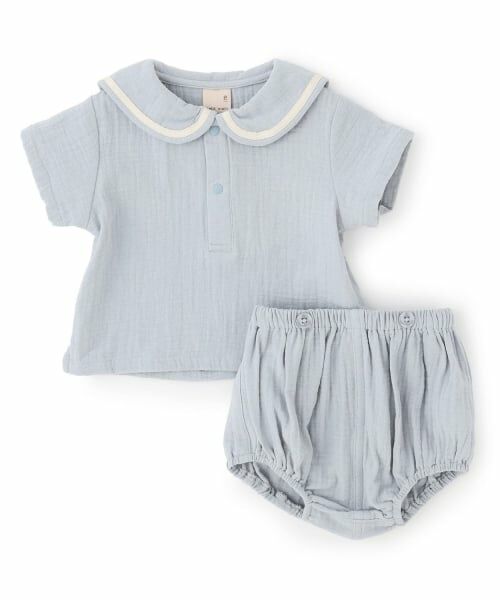 petit main / プティマイン ベビー・キッズウエア | ガーゼセーラーセットアップ | 詳細2