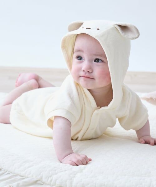 petit main / プティマイン ロンパース | アニマルなりきりロンパース（アイボリー）