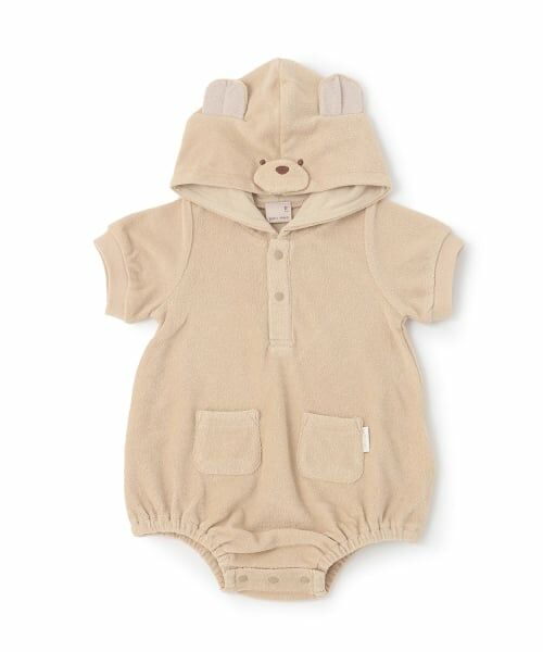 petit main / プティマイン ロンパース | アニマルなりきりロンパース（茶）
