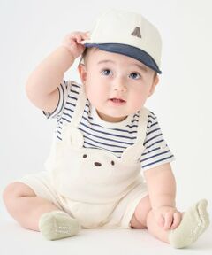 petit main / プティマイン ロンパース | くま耳サロペットカバーオール