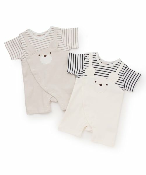 petit main / プティマイン ロンパース | くま耳サロペットカバーオール | 詳細11