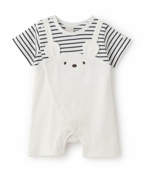 petit main / プティマイン ロンパース | くま耳サロペットカバーオール | 詳細2