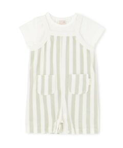 petit main / プティマイン ベビー・キッズウエア | パイルサロペットセット