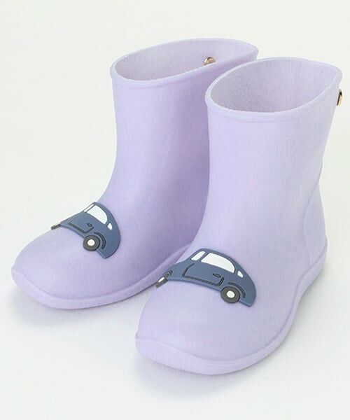 petit main / プティマイン レインシューズ | アソートモチーフレインブーツ(ライト グレー)