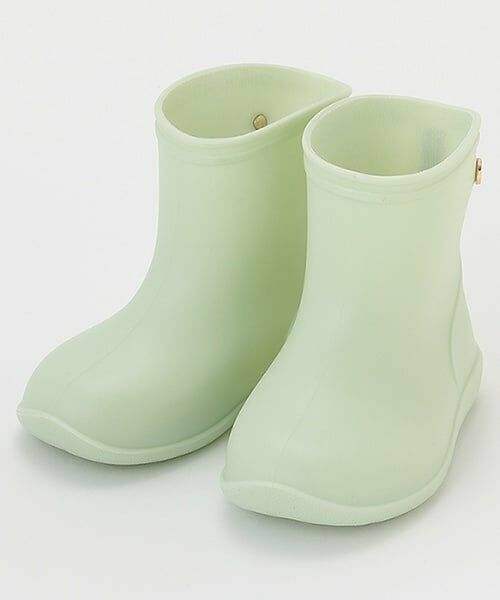 petit main / プティマイン レインシューズ | モチーフレインブーツ（ライト グリーン）