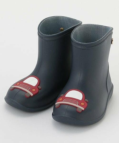 petit main / プティマイン レインシューズ | モチーフレインブーツ（紺）