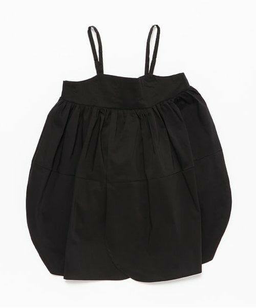 petit main / プティマイン ミニ丈・ひざ丈ワンピース | バルーンワンピース（黒）