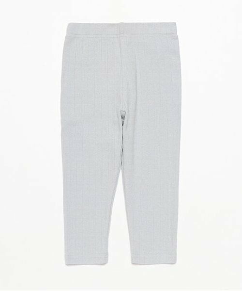 petit main / プティマイン レギンス・スパッツ | 【オーガニック】ハート針ぬきレギンス（ブルー グレー）