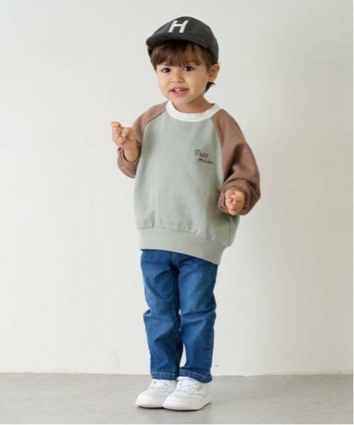 petit main / プティマイン その他パンツ | 【リンク】デニムストレートパンツ(キッズ) | 詳細1