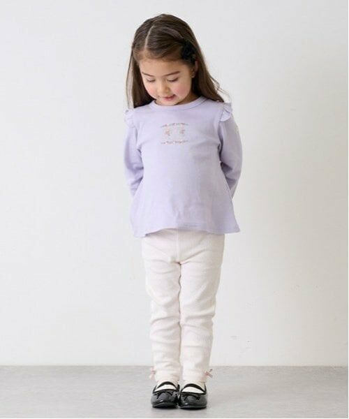 petit main / プティマイン レギンス・スパッツ | 【プティプラ】GIRLS10分丈レギンス（ECRU(キナリ)）