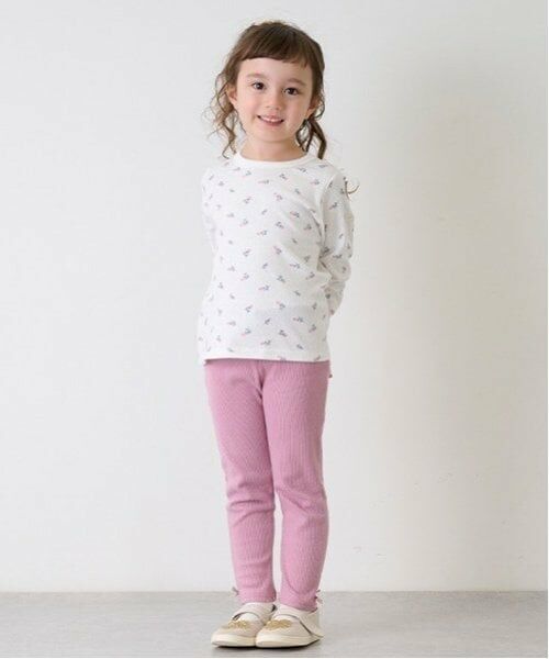 petit main / プティマイン レギンス・スパッツ | 【プティプラ】GIRLS10分丈レギンス（ピンク）