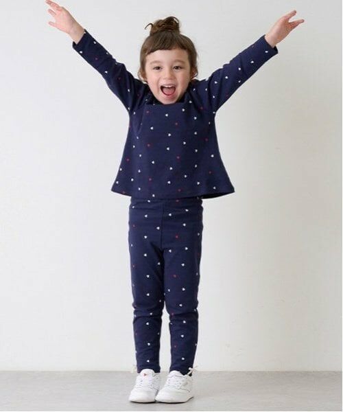 petit main / プティマイン レギンス・スパッツ | 【プティプラ】GIRLS10分丈レギンス（紺）