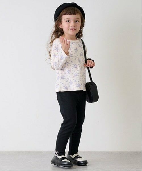 petit main / プティマイン レギンス・スパッツ | 【プティプラ】GIRLS10分丈レギンス（黒）