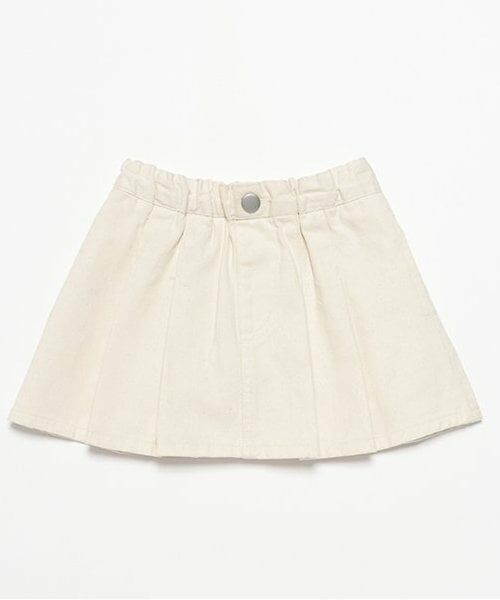 petit main / プティマイン ショート・ハーフ・半端丈パンツ | 【リンク】プリーツスカパン(キッズ)（アイボリー）