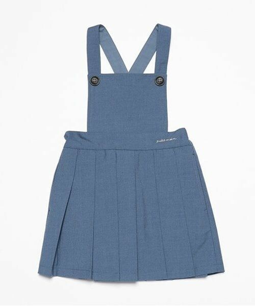 petit main / プティマイン ミニ丈・ひざ丈ワンピース | プリーツジャンスカ（ブルー）