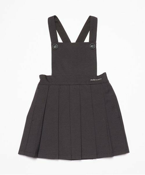 petit main / プティマイン ミニ丈・ひざ丈ワンピース | プリーツジャンスカ（チャコール）