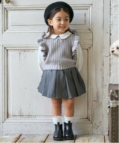 petit main / プティマイン ショート・ハーフ・半端丈パンツ | 【リンク】ダブルウエストプリーツスカパン(キッズ)