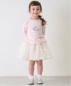 petit main / プティマイン ミニ・ひざ丈スカート | チュールティアードスカート