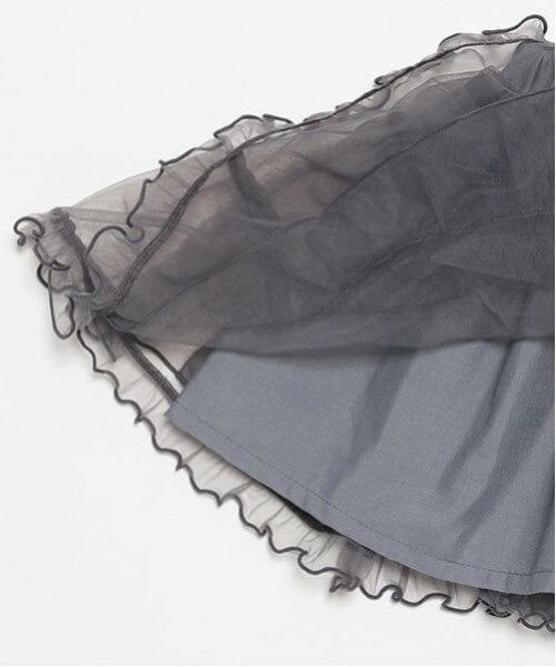 petit main / プティマイン ミニ・ひざ丈スカート | チュールティアードスカート | 詳細10