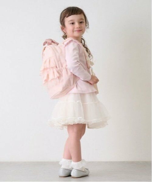 petit main / プティマイン ミニ・ひざ丈スカート | チュールティアードスカート | 詳細3