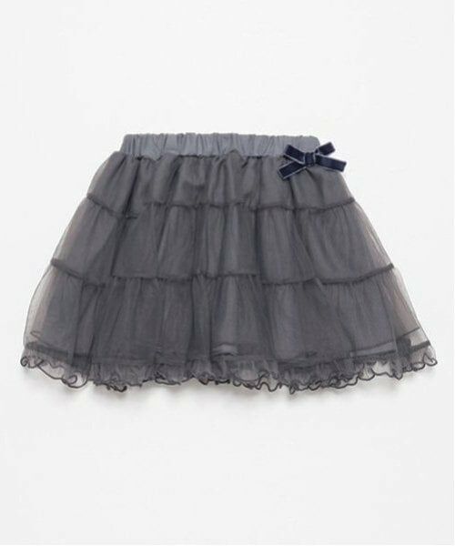 petit main / プティマイン ミニ・ひざ丈スカート | チュールティアードスカート | 詳細6