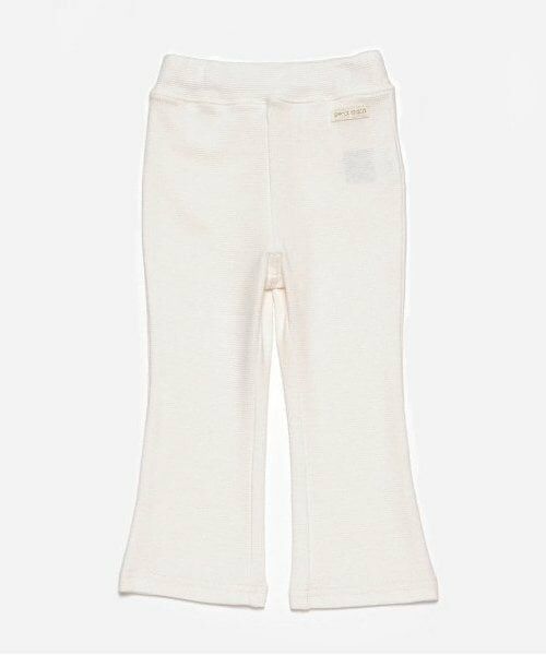 petit main / プティマイン その他パンツ | フレアフライスパンツ（ECRU(キナリ)）