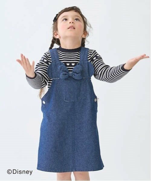 petit main / プティマイン ミニ丈・ひざ丈ワンピース | 【Disney】耳つきジャンスカ(キッズサイズ) | 詳細1