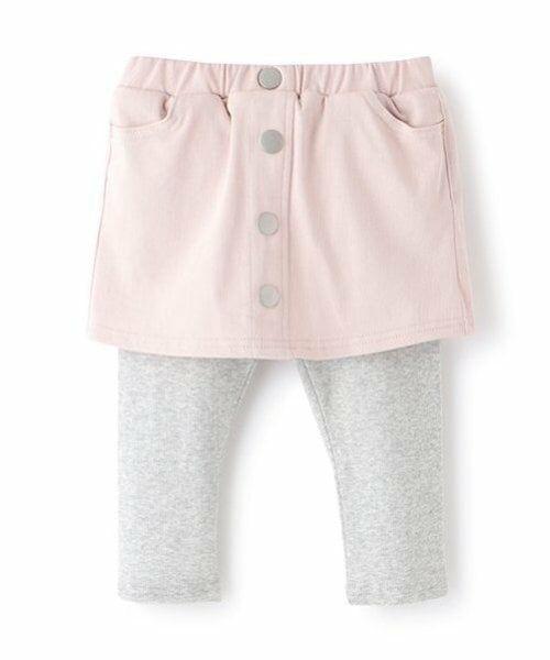 petit main / プティマイン ショート・ハーフ・半端丈パンツ | 【Disney】アップリケレギつきスカート（ライト ピンク）