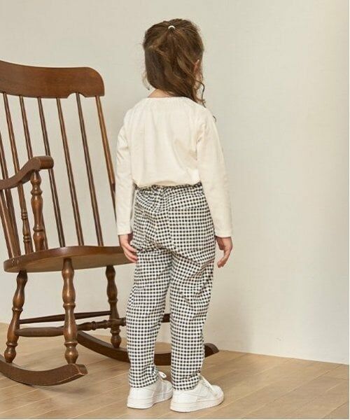 petit main / プティマイン その他パンツ | 【スマイル/リンク】リボン刺しゅうロングパンツ(キッズサイズ) | 詳細1