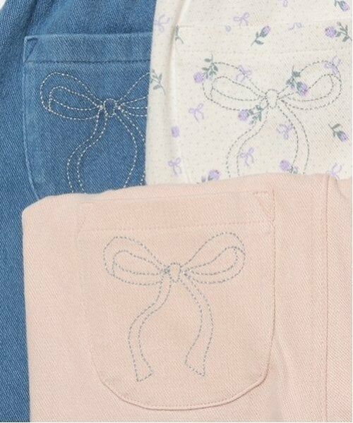 petit main / プティマイン その他パンツ | 【スマイル/リンク】リボン刺しゅうロングパンツ(キッズサイズ) | 詳細14