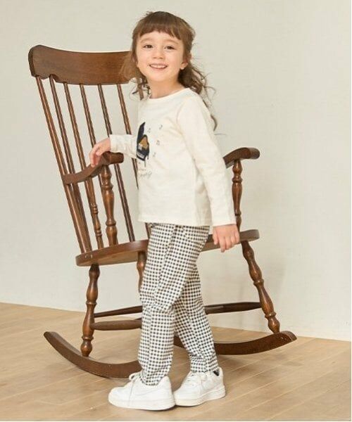 petit main / プティマイン その他パンツ | 【スマイル/リンク】リボン刺しゅうロングパンツ(キッズサイズ) | 詳細3