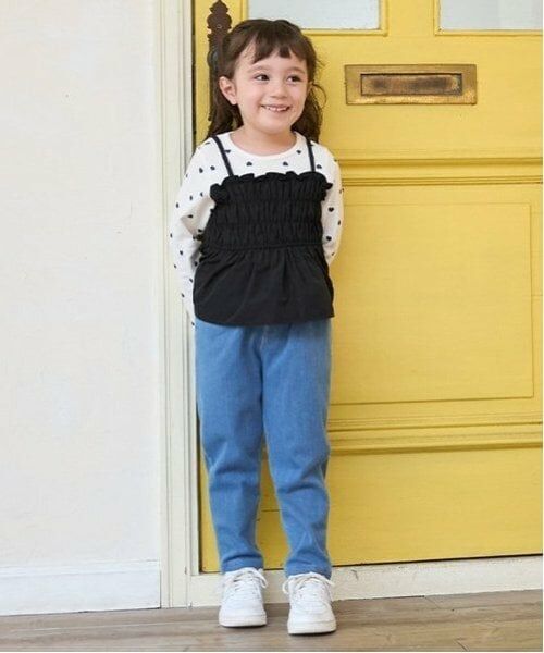 petit main / プティマイン その他パンツ | 【スマイル/リンク】リボン刺しゅうロングパンツ(キッズサイズ) | 詳細5