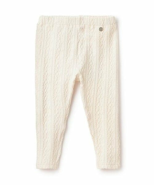 petit main / プティマイン レギンス・スパッツ | 【シアバター】ジャガードレギンス（ECRU(キナリ)）