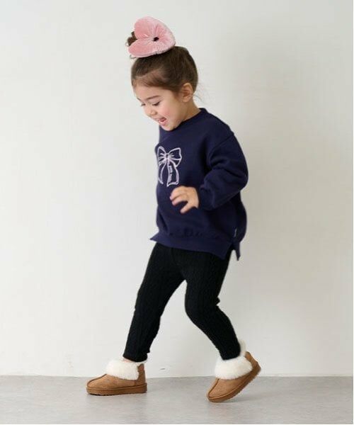 petit main / プティマイン レギンス・スパッツ | 【シアバター】ジャガードレギンス | 詳細1