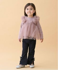 petit main / プティマイン その他パンツ | 【リンク】ストレッチフレアパンツ(キッズ)