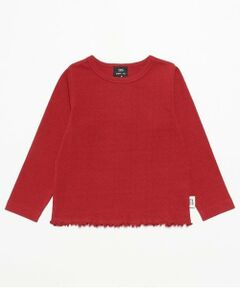 petit main / プティマイン Tシャツ | 【オーガニック】ハート針抜き長袖T