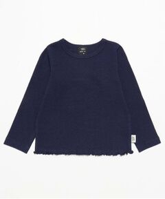 petit main / プティマイン Tシャツ | 【オーガニック】ハート針抜き長袖T