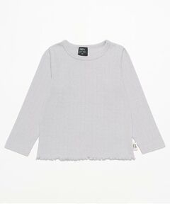 petit main / プティマイン Tシャツ | 【オーガニック】ハート針抜き長袖T